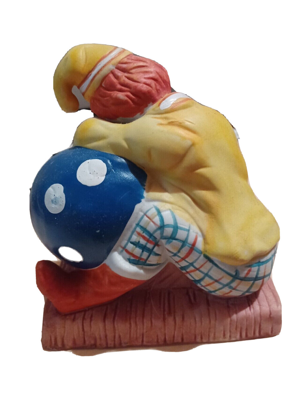 Collectible Ceramic Circus Clown Sleeping On Ball Figurine - Picture 3 of 4